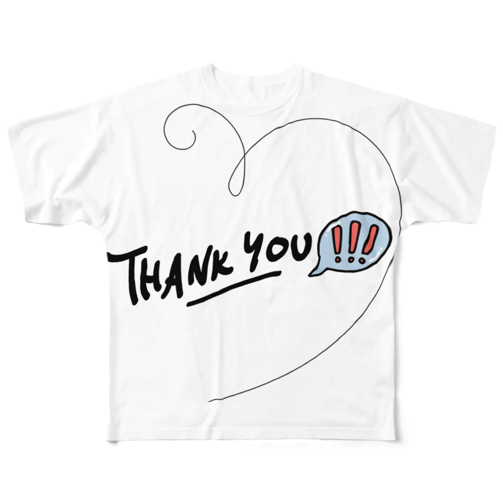 Connect Happiness DesignのThank you!!! All-Over Print T-Shirt