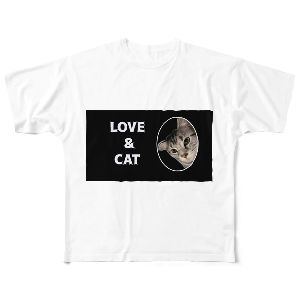 ysmerketの愛猫との絆、特別な愛猫グッズ フルグラフィックTシャツ