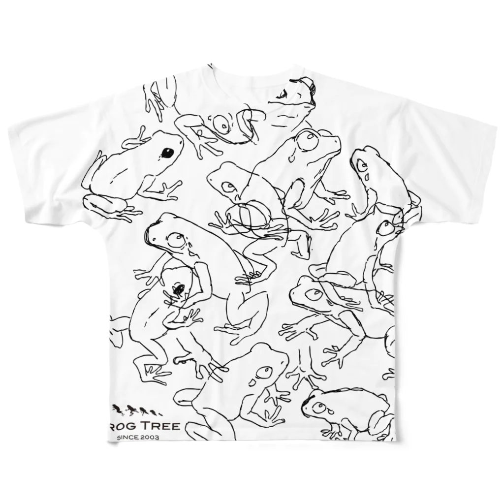 フロッグツリーのらくがきフロッグ１ All-Over Print T-Shirt