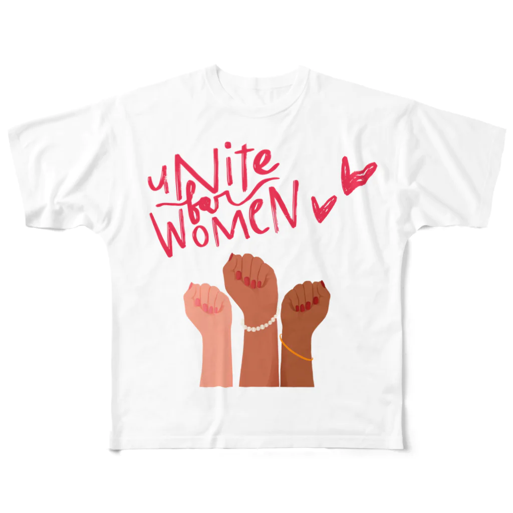 GG Voice & ActionのUnite for Women フルグラフィックTシャツ