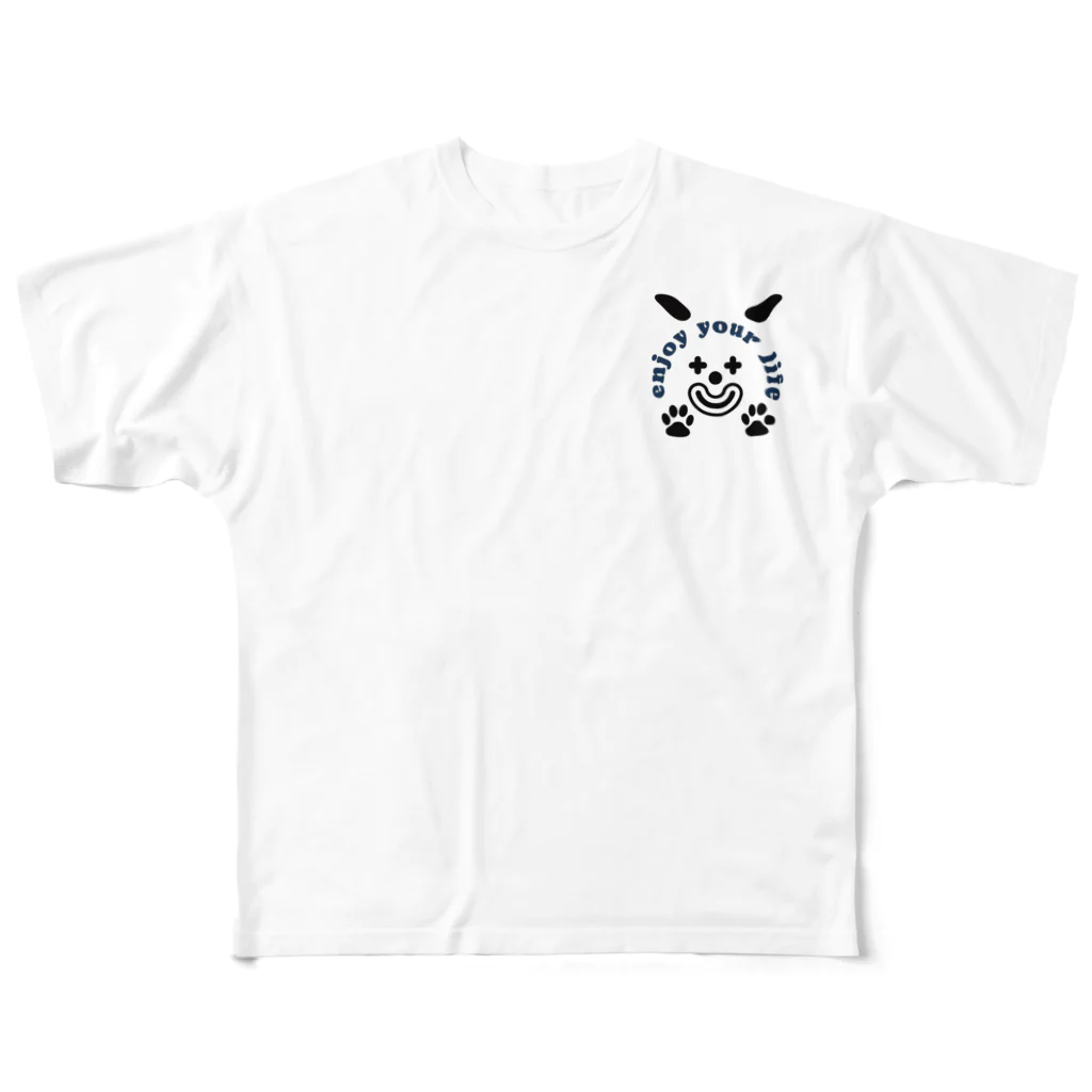 びみょかわアニマルのピエロ犬 All-Over Print T-Shirt