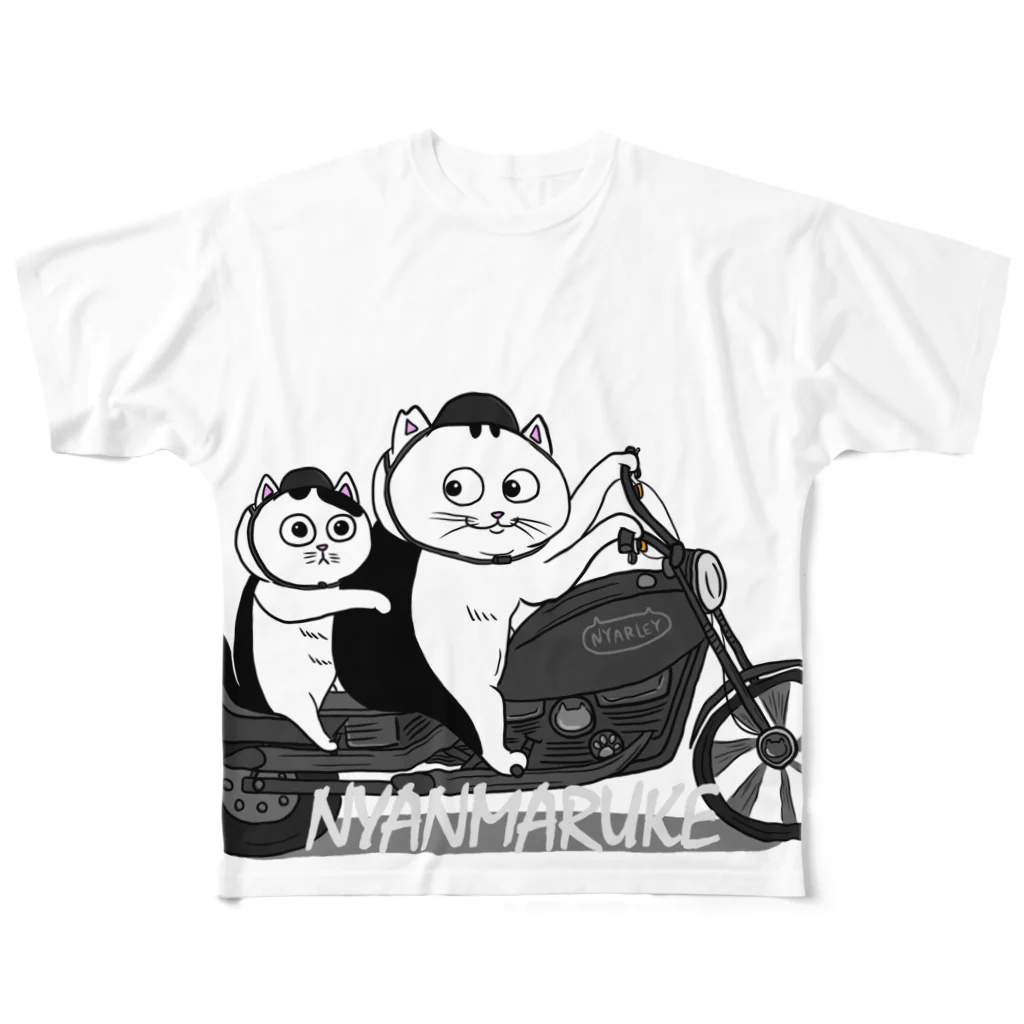 にゃんまるけのニャイカー All-Over Print T-Shirt