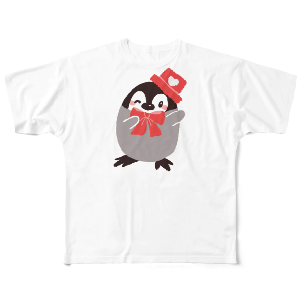 るりんごむのおめかしぺんぎん フルグラフィックTシャツ