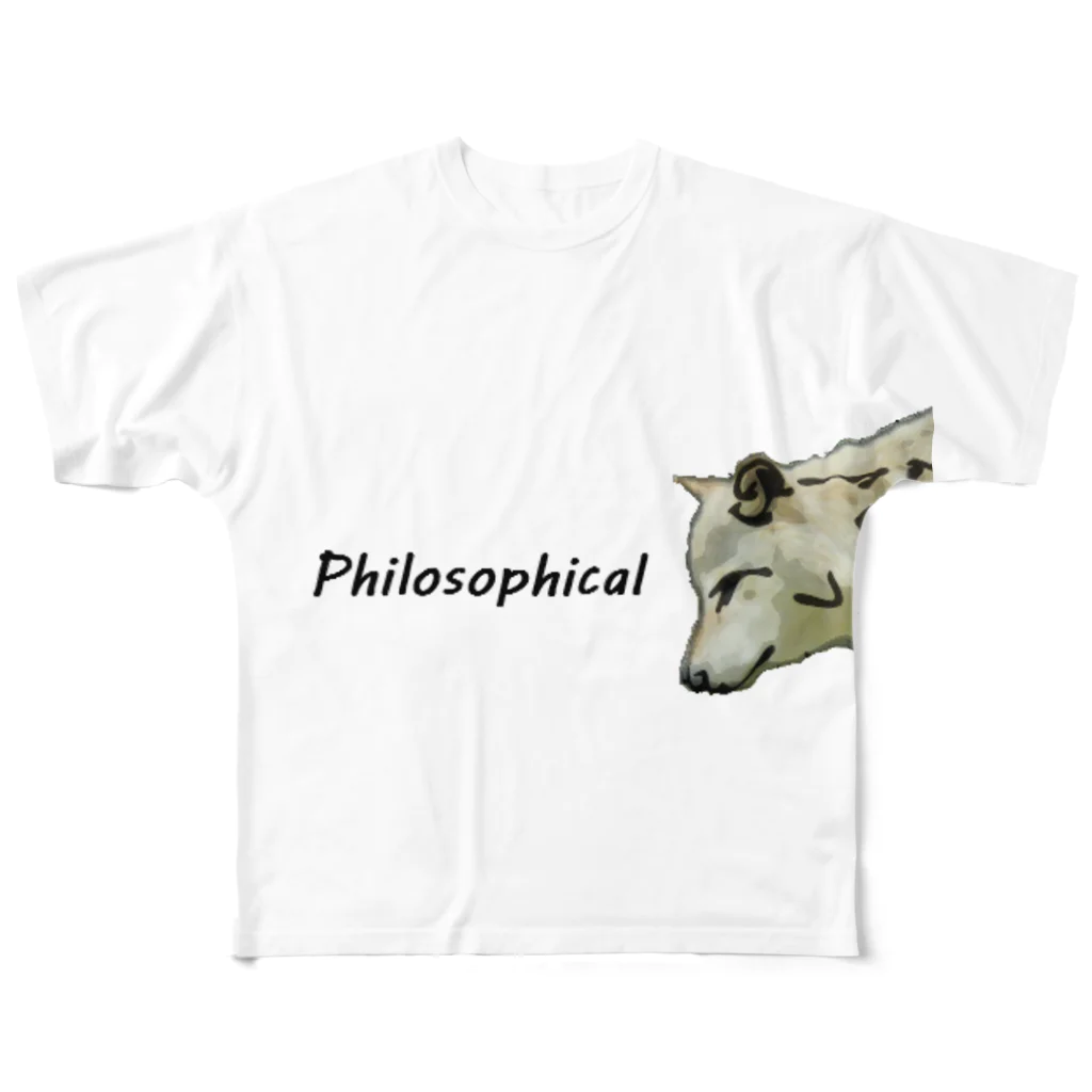 Yuru-Businessの最も哲学的になるとき‗フルグラフTシャツ‗Mサイズ All-Over Print T-Shirt