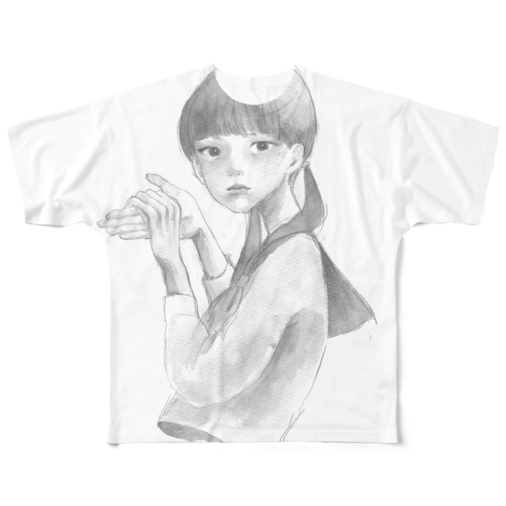 escocseの犬子 All-Over Print T-Shirt