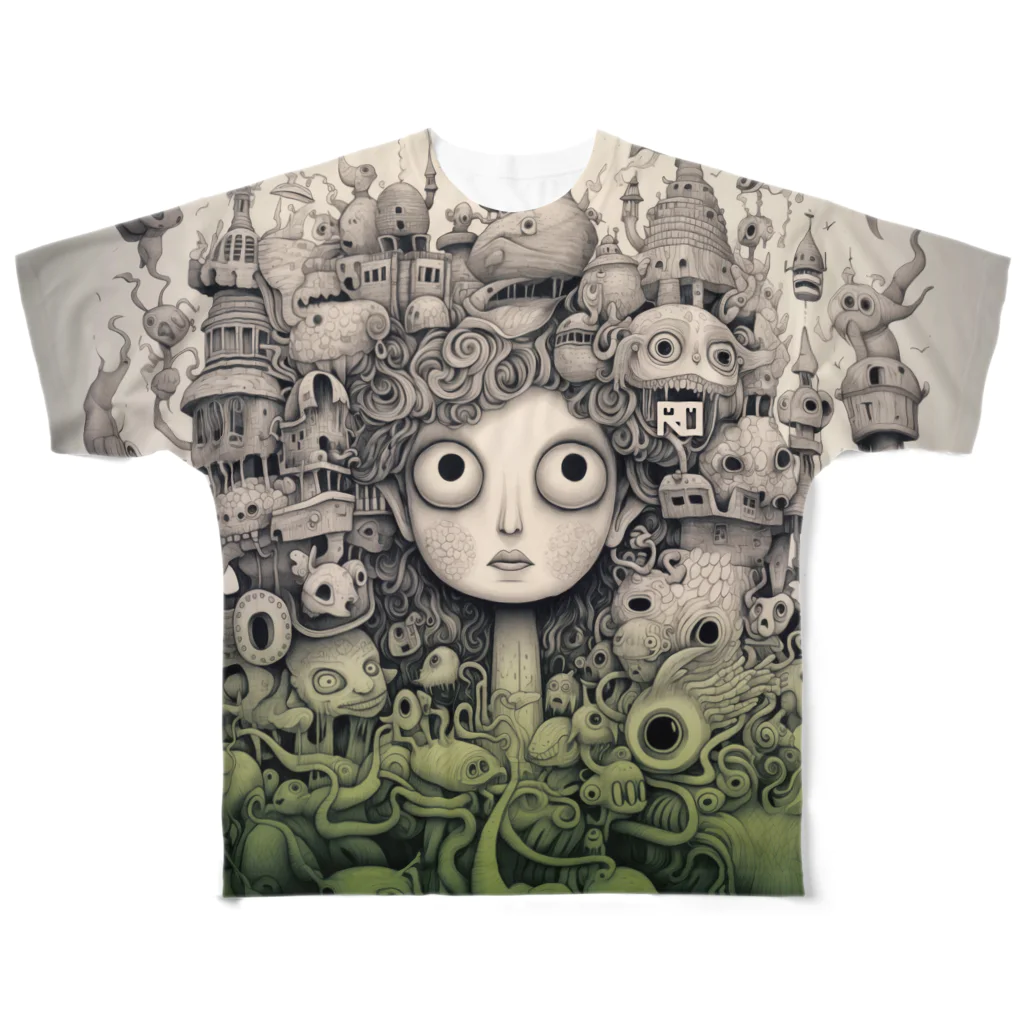 ROのBeginning of a nightmare (Green) All-Over Print T-Shirt