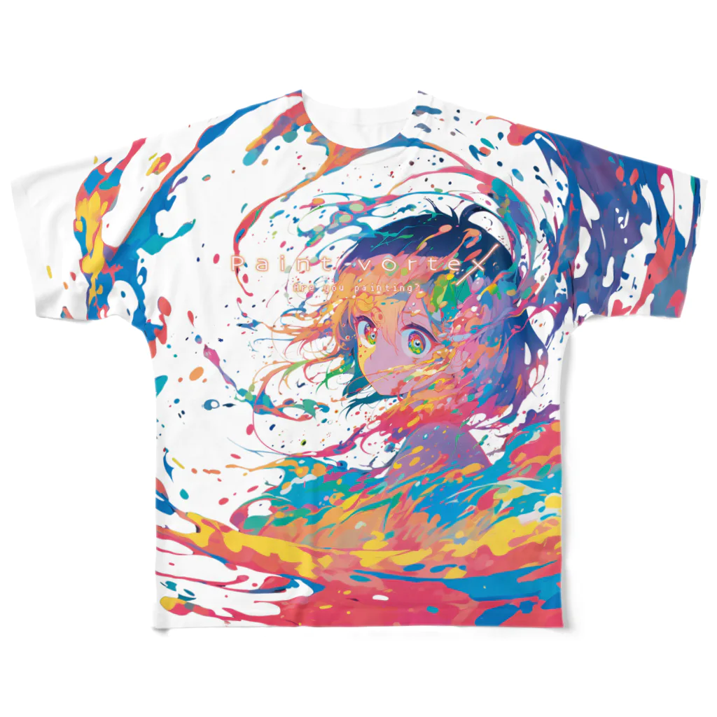 ROのPaint vortex フルグラフィックTシャツ