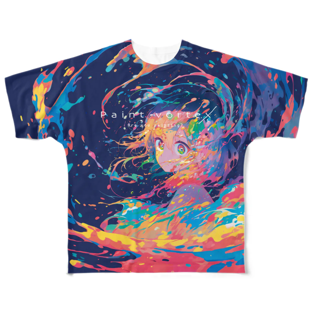 ROのPaint vortex フルグラフィックTシャツ