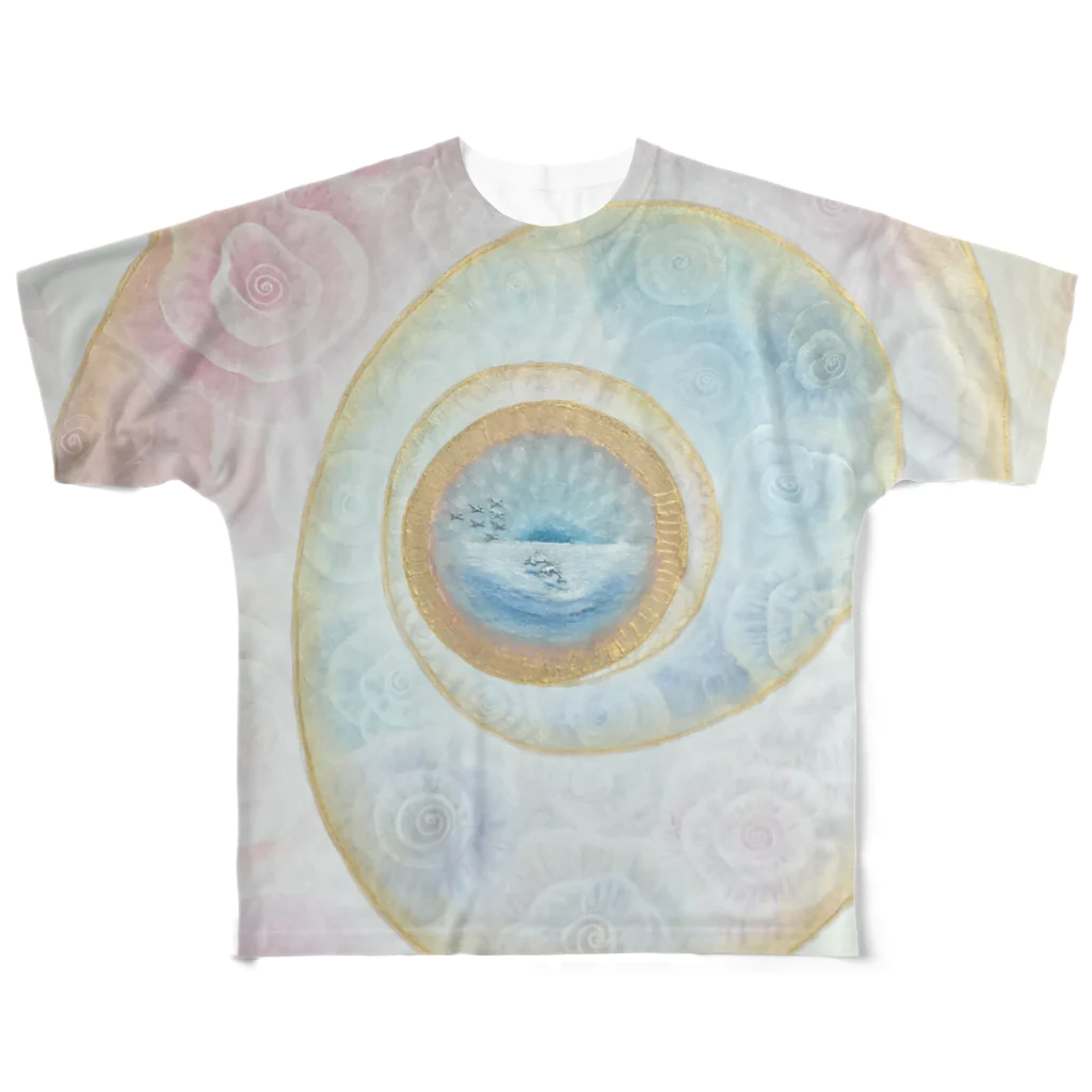 whiteuniva∞lemonchuraのuzu All-Over Print T-Shirt