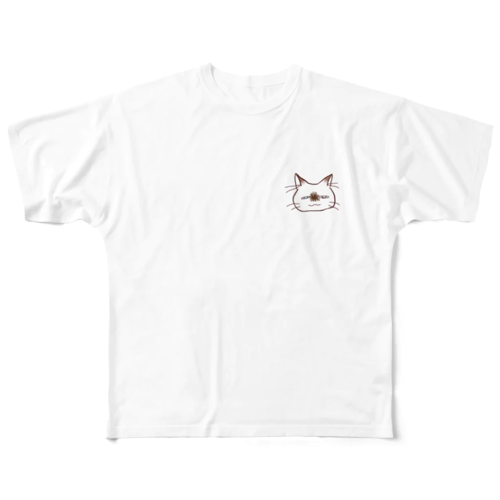 もつ子のねこちゃん フルグラフィックTシャツ