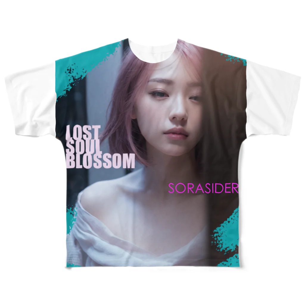 SORASIDER.MONO（そらさいだあ・どっと・もの）のLOST SOUL BLOSSOM ♥ All-Over Print T-Shirt