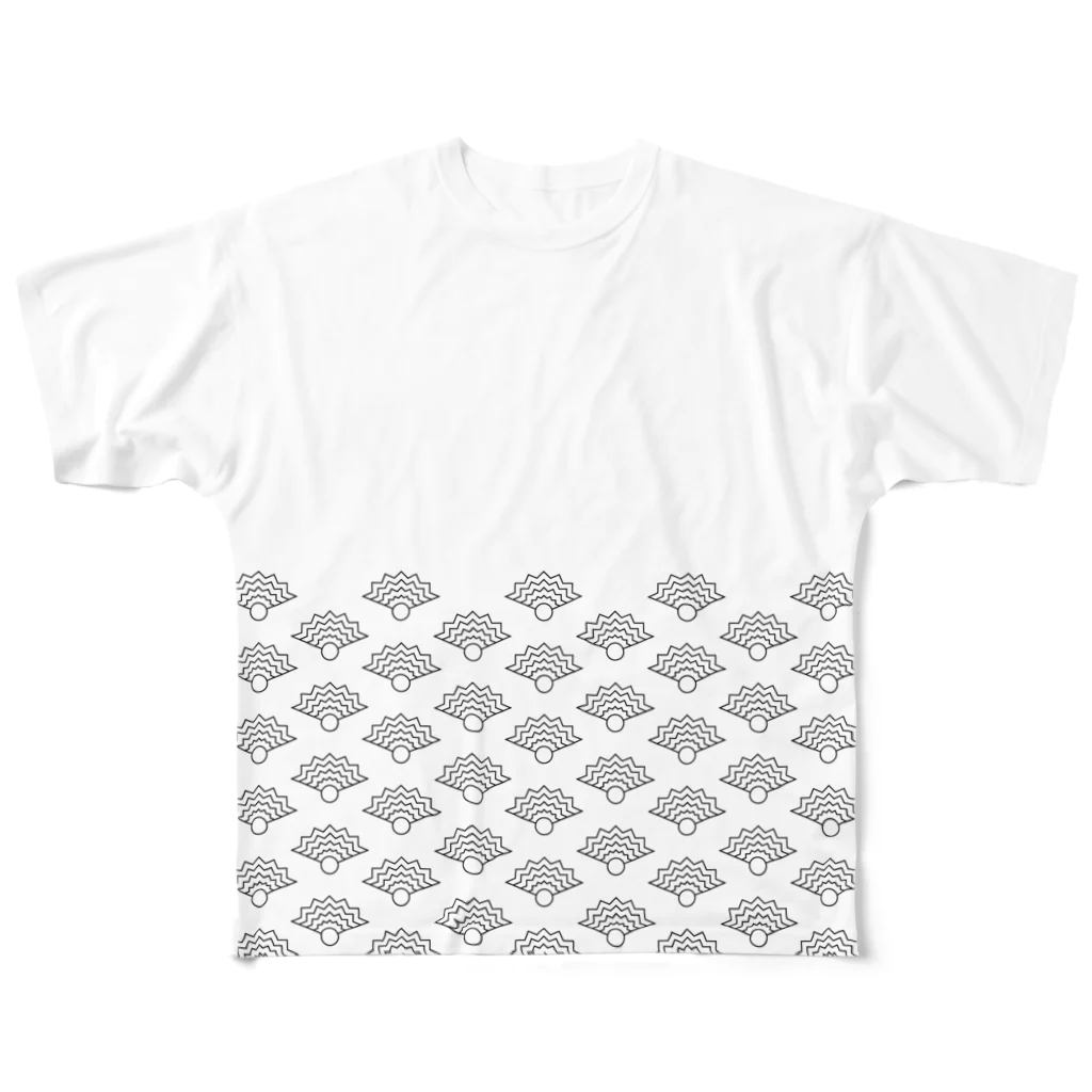 Nippon Malaya / 日本マラヤのNIMAFUKU (Pattern - White) フルグラフィックTシャツ