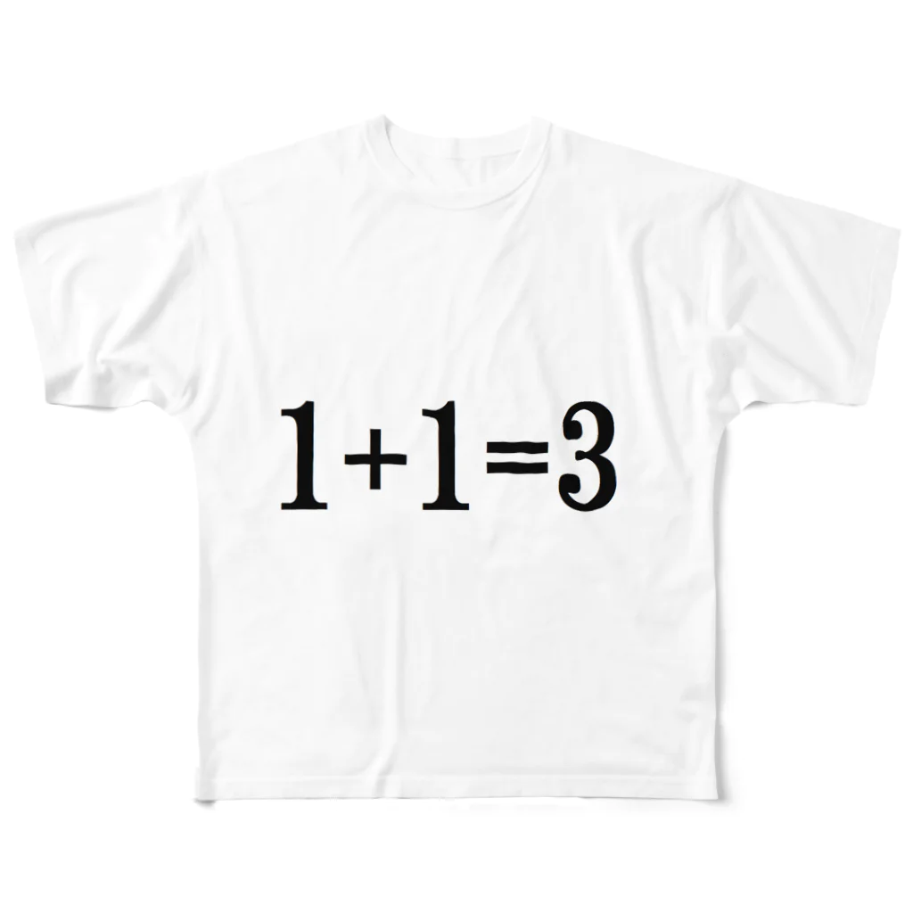 つ津Tsuの1+1＝3 フルグラフィックTシャツ