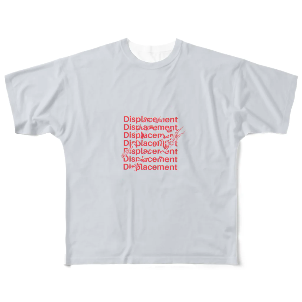 Aodaruma's shopのdisplacement フルグラフィックTシャツ