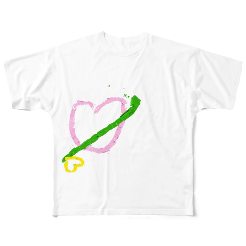 GoneOrange_CaffeのUn corazon フルグラフィックTシャツ