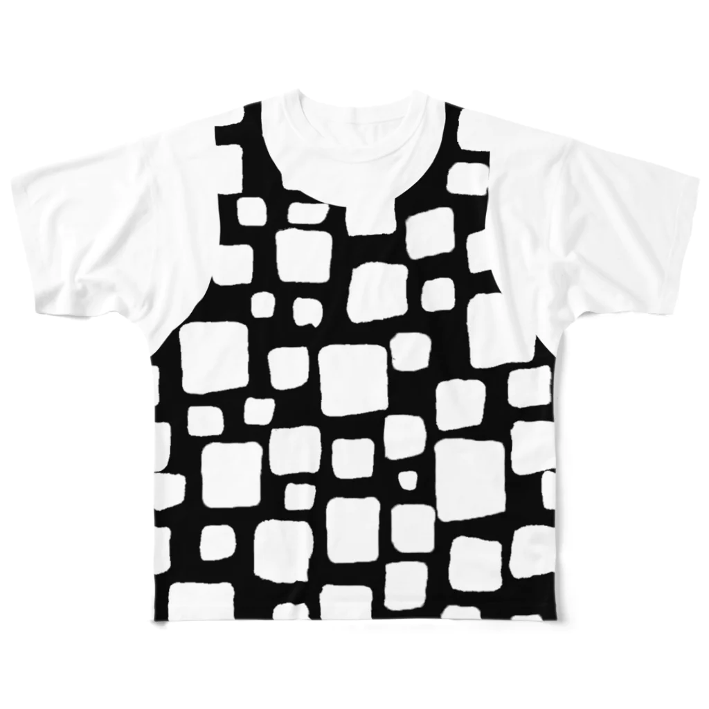 ゴータ・ワイのキューブ　レイヤード(前後２面プリント) All-Over Print T-Shirt