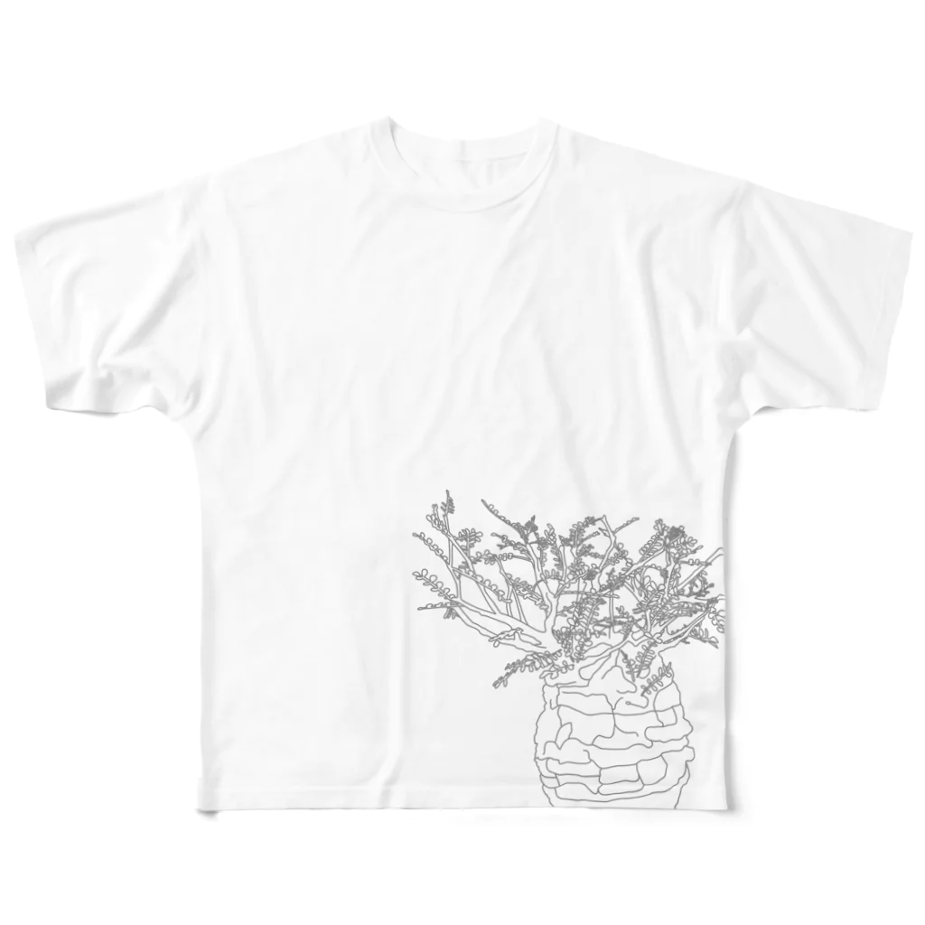 PHYTOGIFTのオペルクリカリア パキプス / 塊根植物 All-Over Print T-Shirt