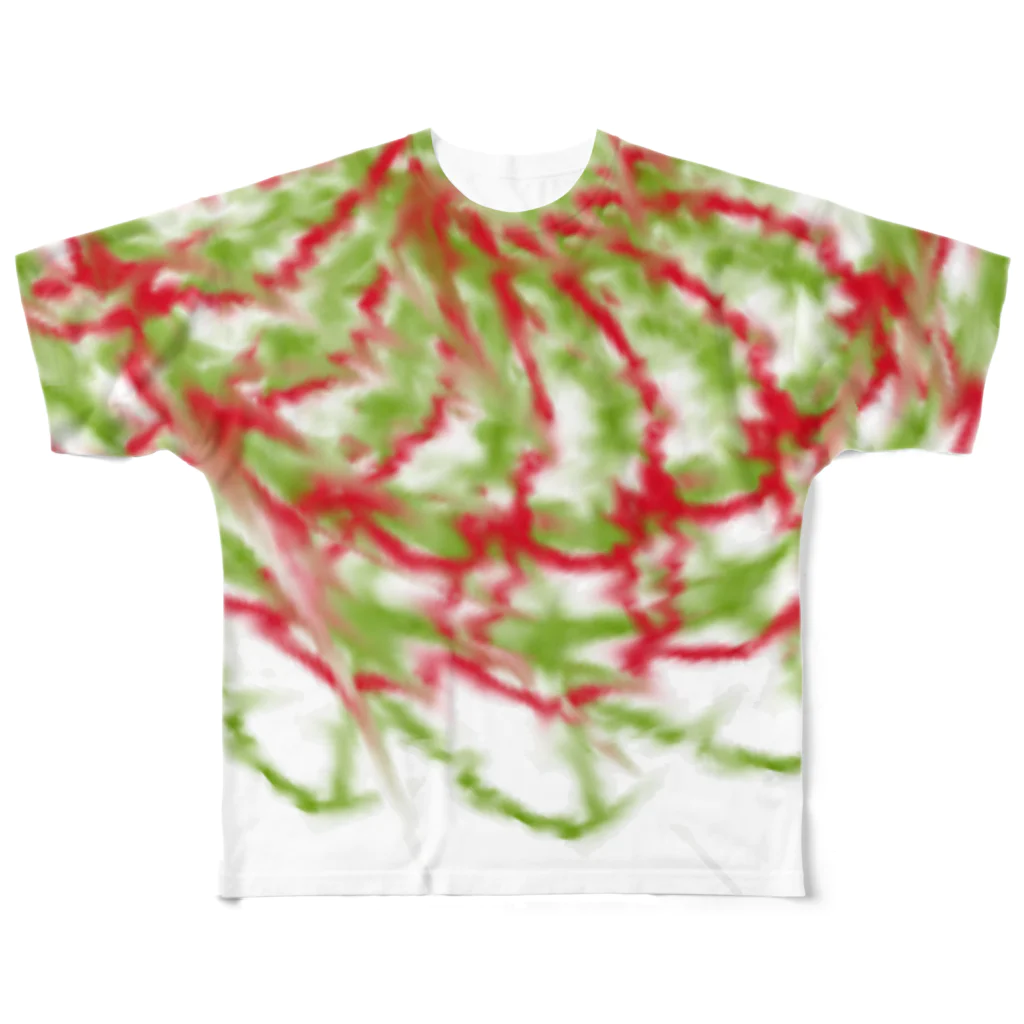 umaの赤と緑と フルグラフィックTシャツ