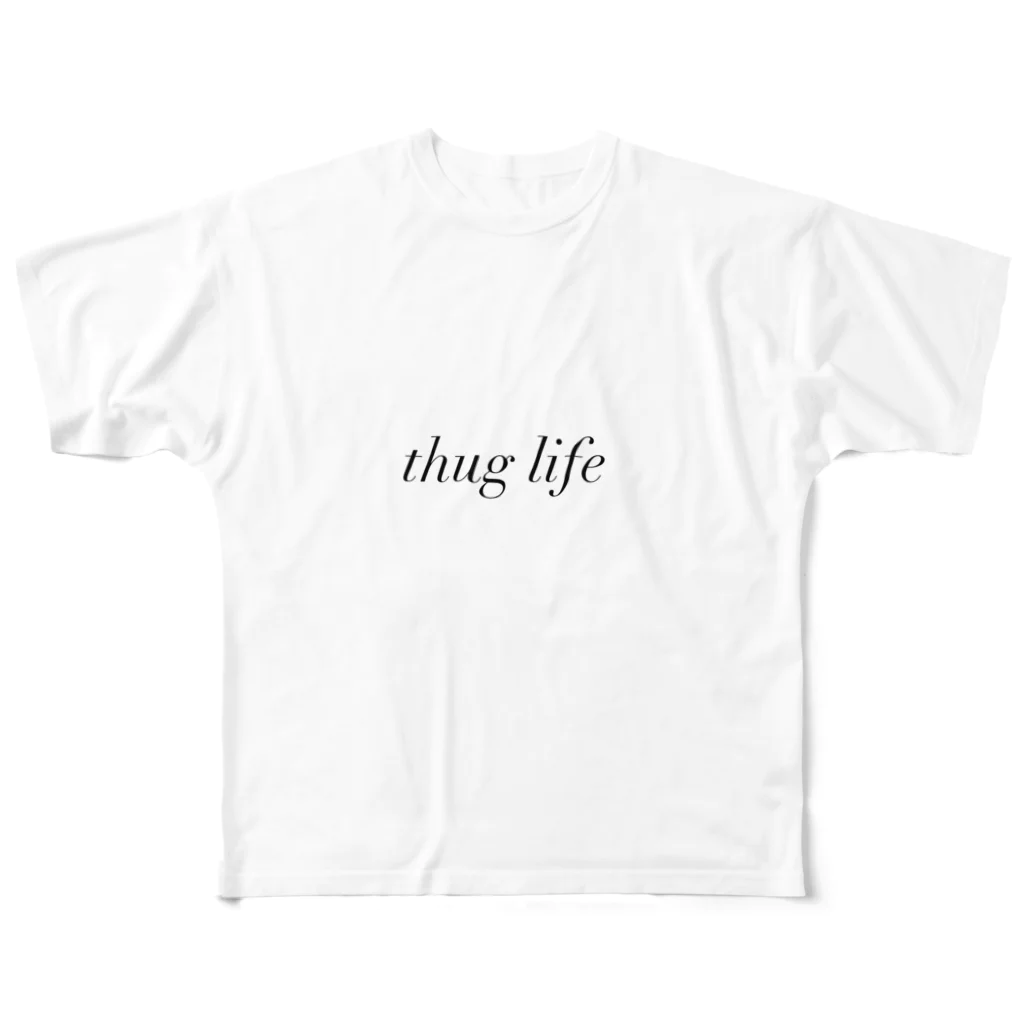 traptentaのthug life フルグラフィックTシャツ