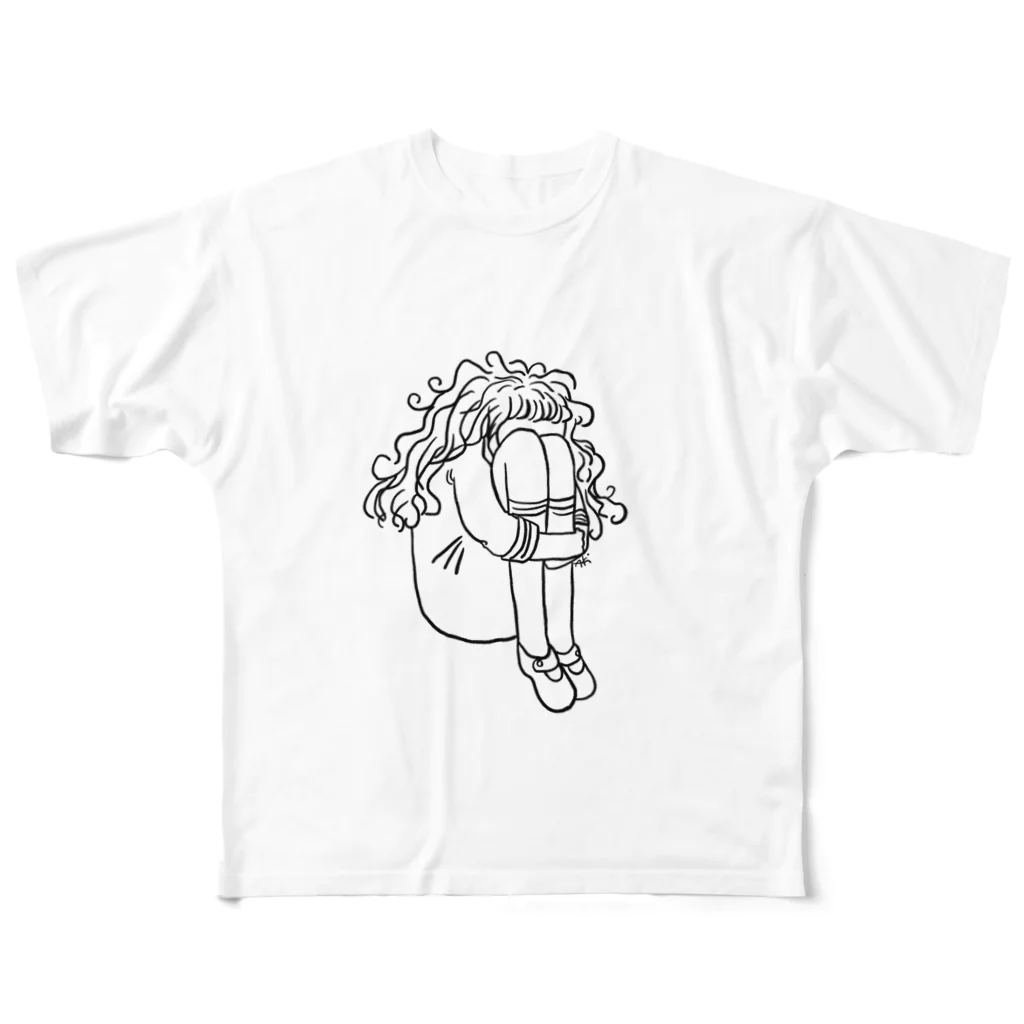 aki hondaのgirl.03 ft フルグラフィックTシャツ