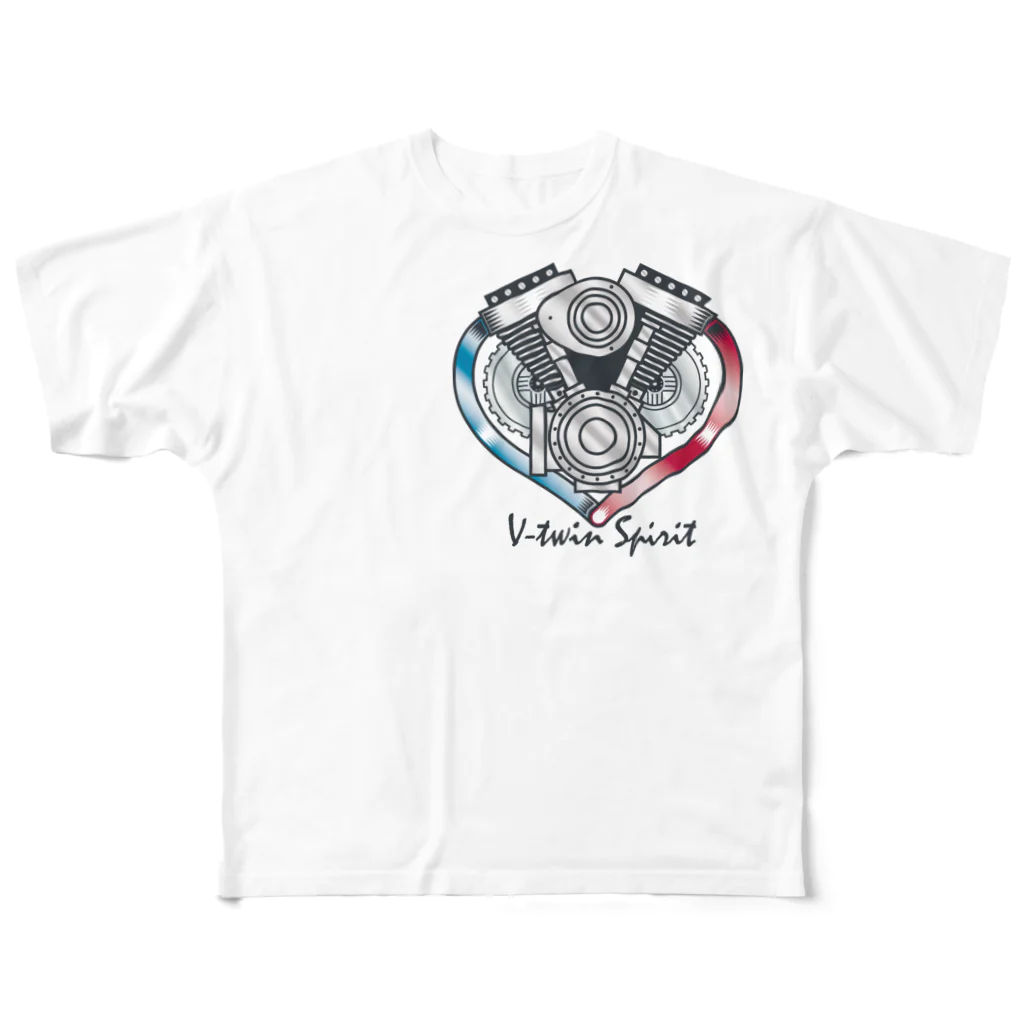 HIGEQLOのV-twin Spirit All-Over Print T-Shirt