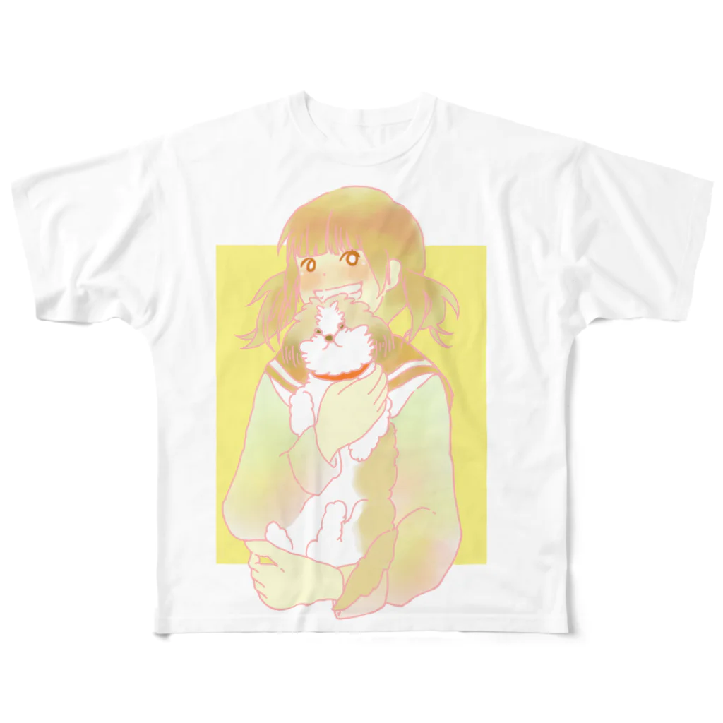 わんこい。のシーズーちゃんと女の子 All-Over Print T-Shirt