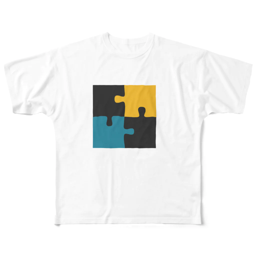 Tshirts-shopの4ピーススクエア フルグラフィックTシャツ