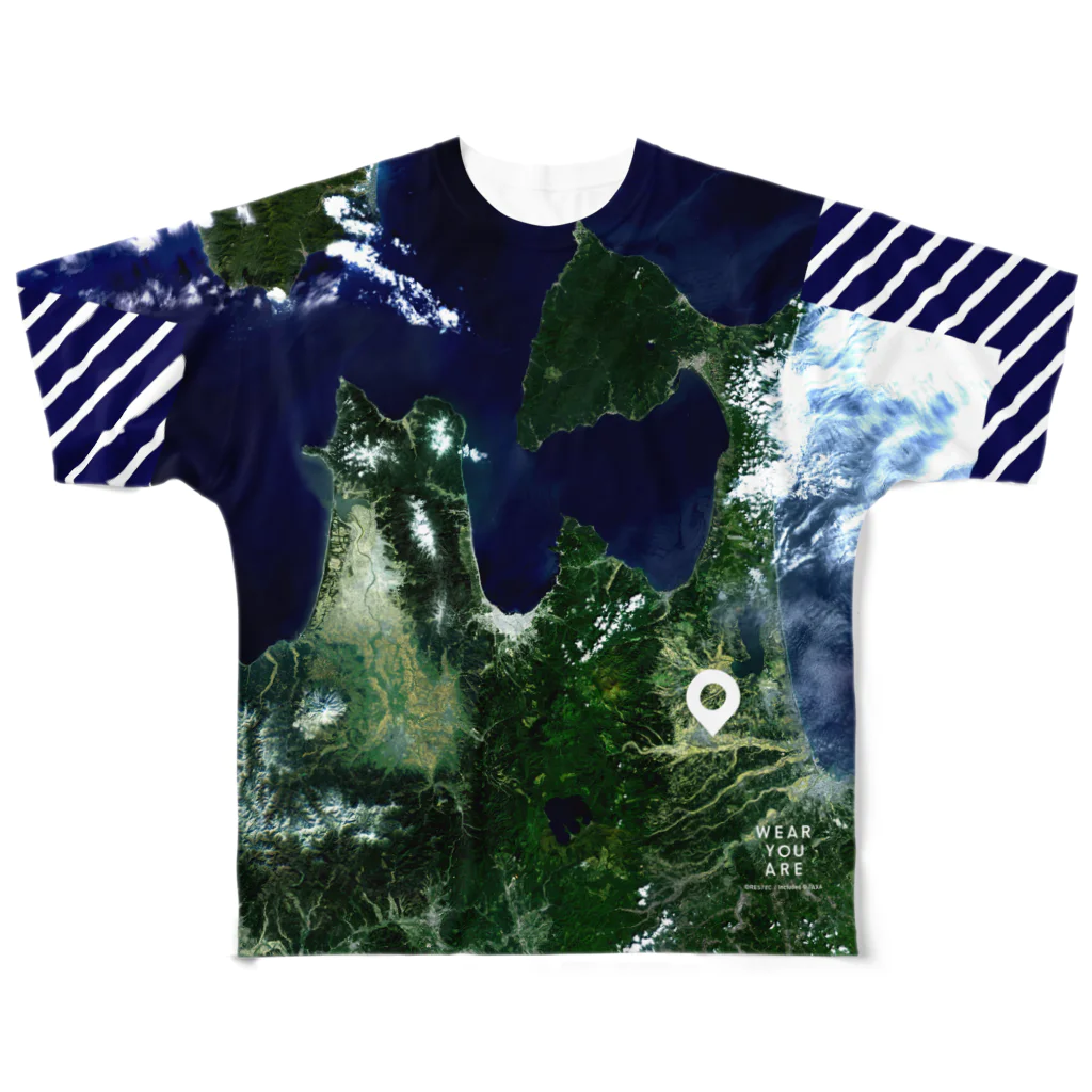 WEAR YOU AREの青森県 十和田市 Tシャツ 両面 All-Over Print T-Shirt