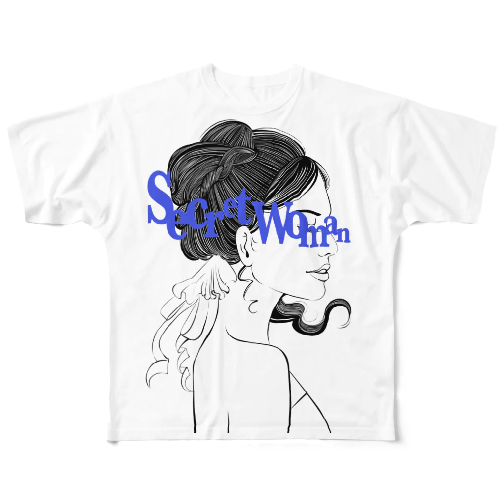 mako_artのSecret woman フルグラフィックTシャツ