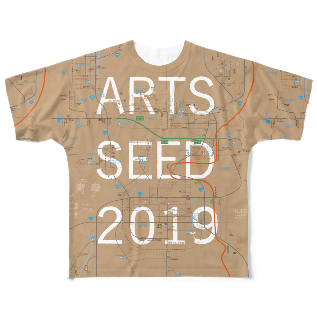 ARTS SEED OKITAMA 2019のASO2019マップ All-Over Print T-Shirt