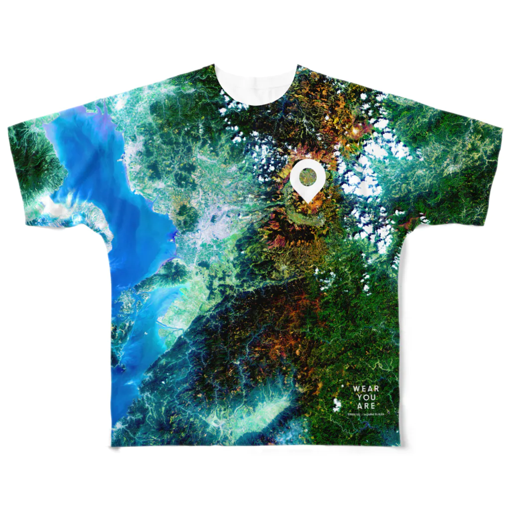 WEAR YOU AREの熊本県 阿蘇郡 Tシャツ 両面 All-Over Print T-Shirt