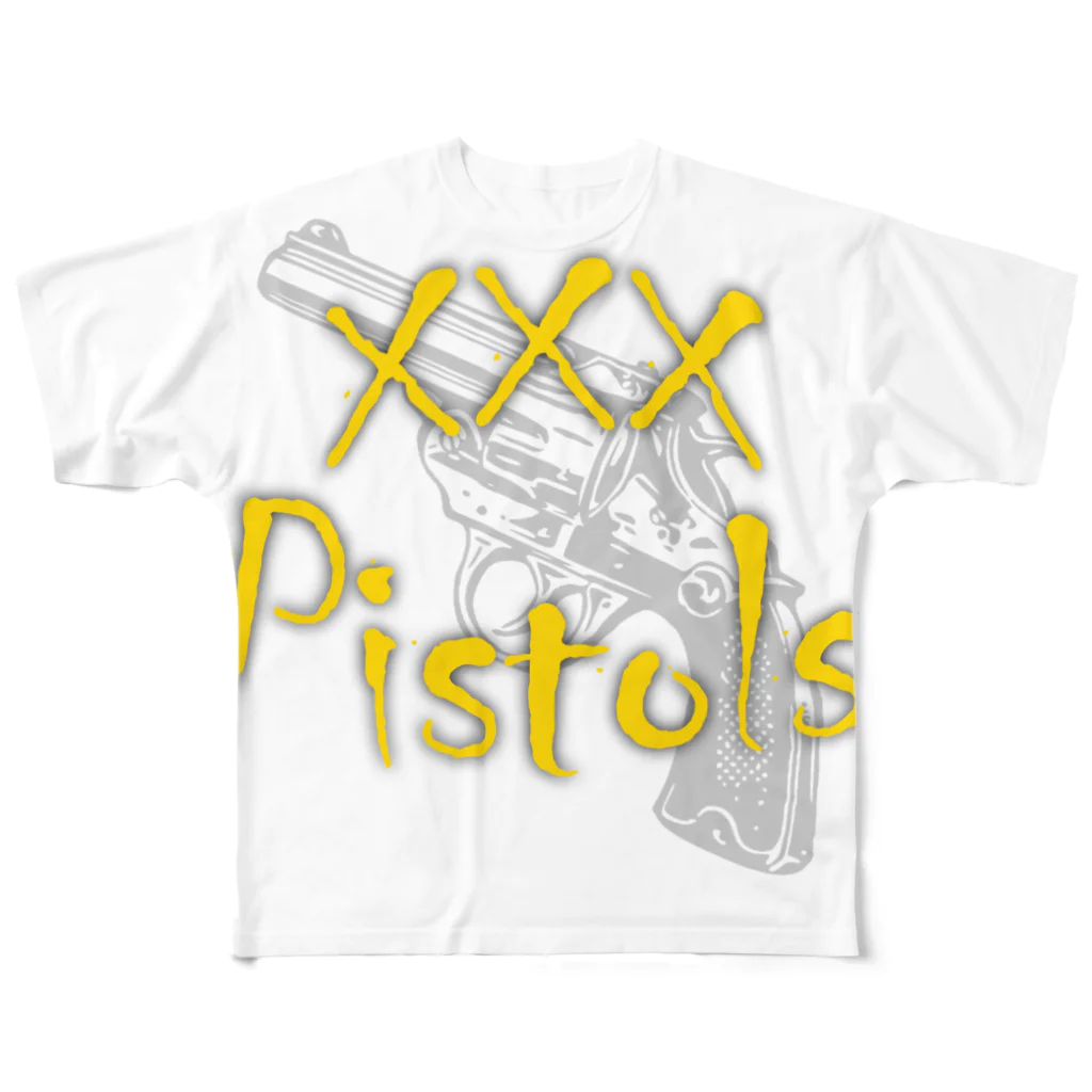 鐘真庵 SUZURI店のxxxPistols フルグラフィックTシャツ