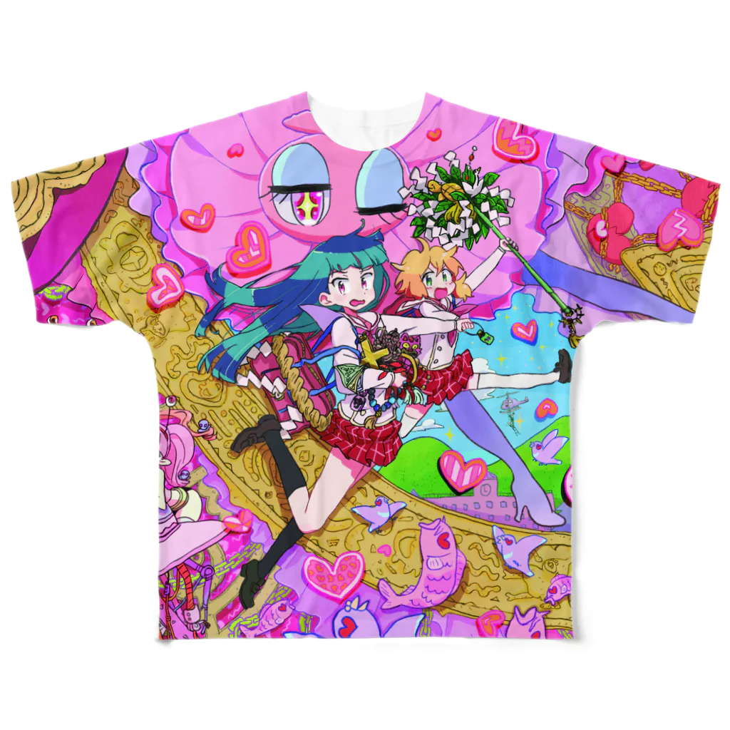 きらきらやさんのみわくのフルグラT All-Over Print T-Shirt