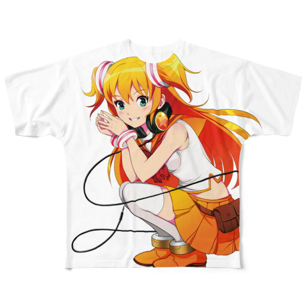 グノセミ屋のグノセミナ14（座りミナ） フルグラフィックTシャツ