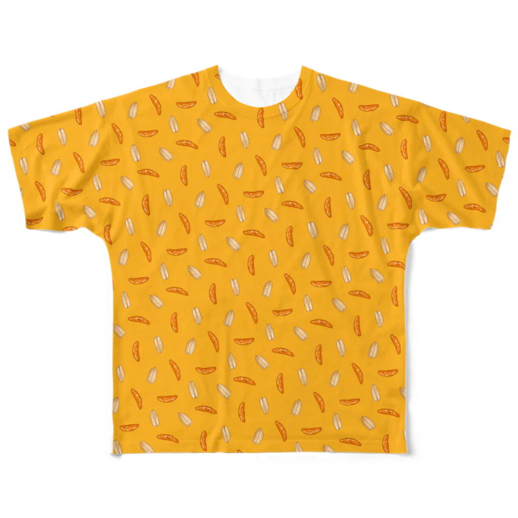 まざるやの柿ピーにまざるモンT All-Over Print T-Shirt