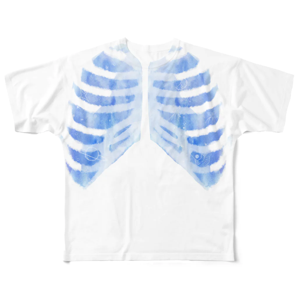 ika75ikaのPBM非公式グッズ　肺の大きさを感じるＴシャツ All-Over Print T-Shirt