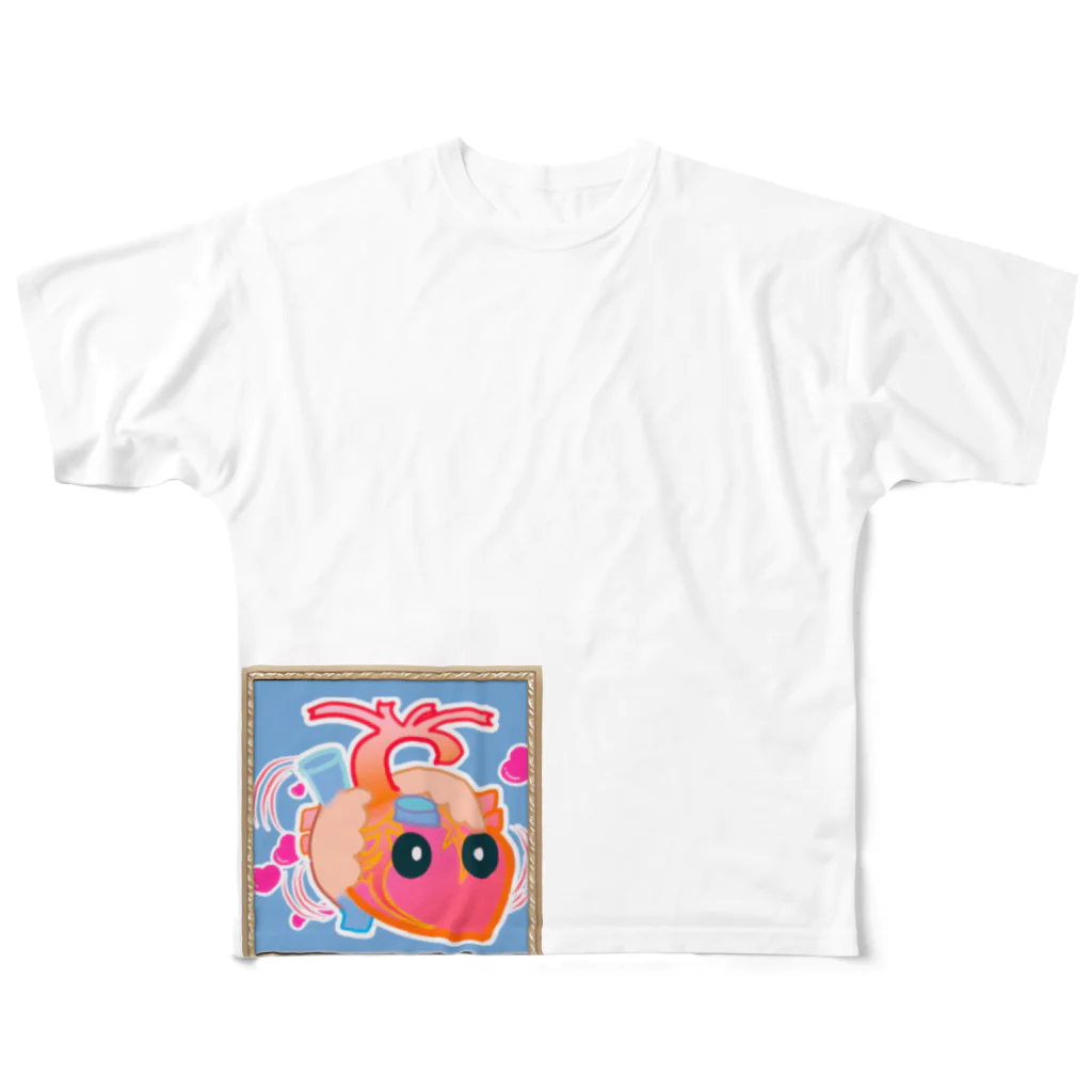 MedicalKUNの心臓くん★解剖シリーズ★ほっこり All-Over Print T-Shirt