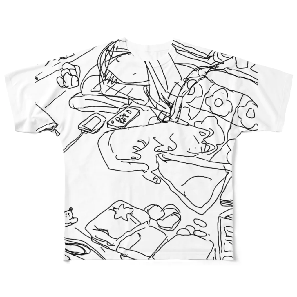 岡本ほしもの嘘の日常の絵 All-Over Print T-Shirt