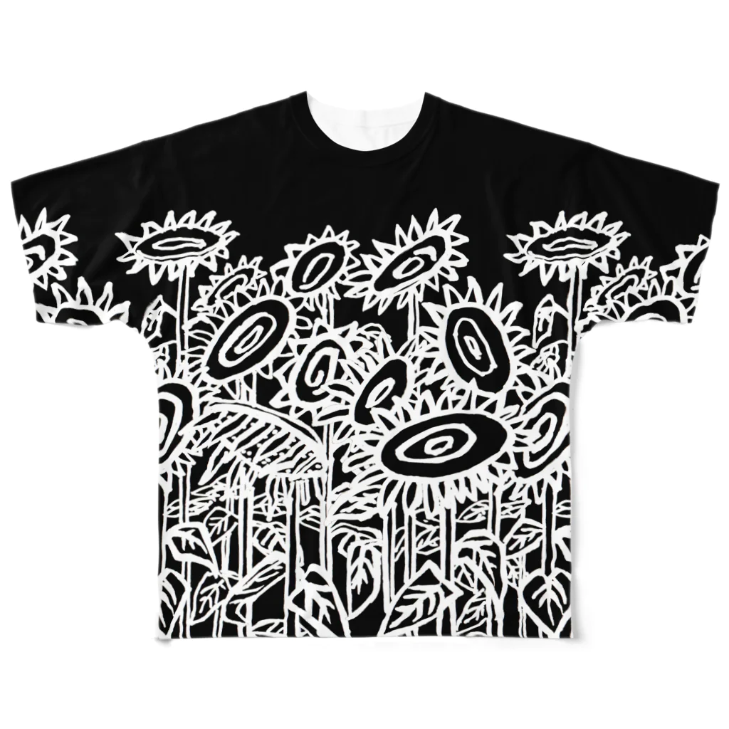 ゴータ・ワイの向日葵畑Ⅱ(前後２面プリント) All-Over Print T-Shirt