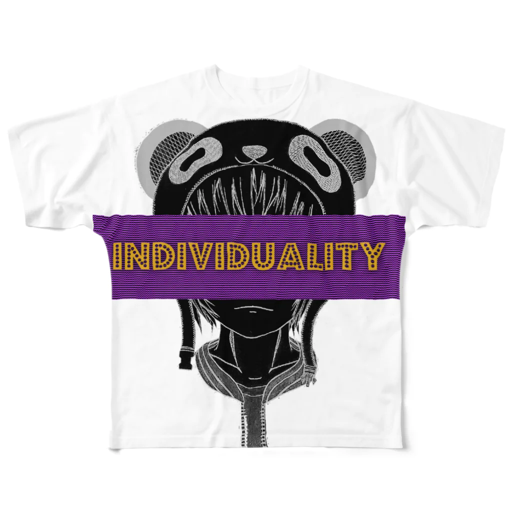 鐘真庵 SUZURI店のIndividuality フルグラフィックTシャツ