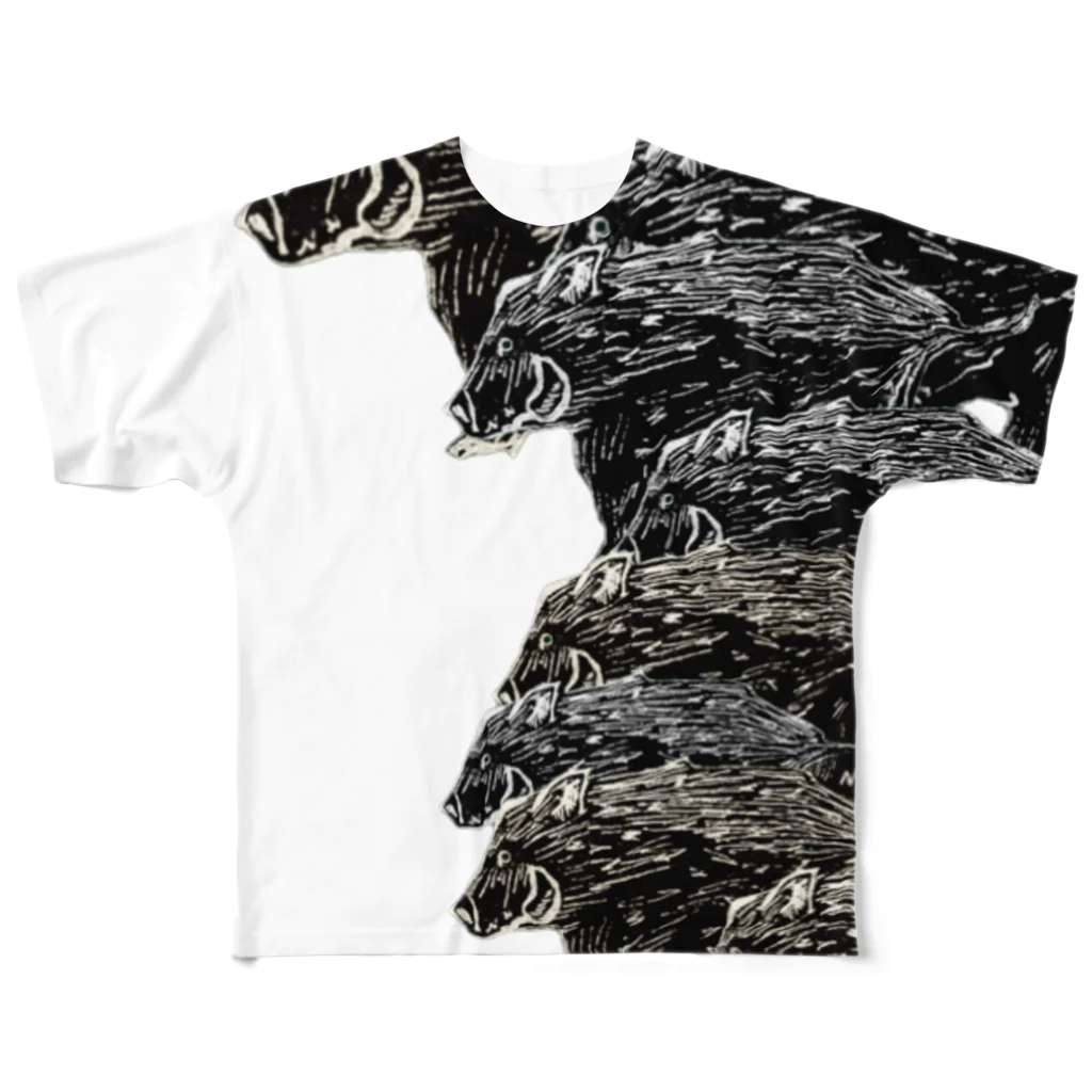 aya aceの猪突猛進 All-Over Print T-Shirt