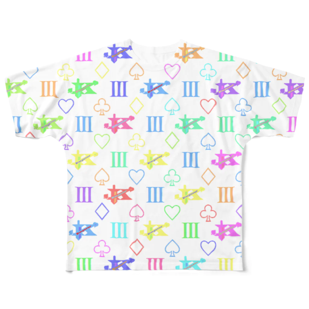 たちこまのエンペラーグッズ マルチカラー All-Over Print T-Shirt