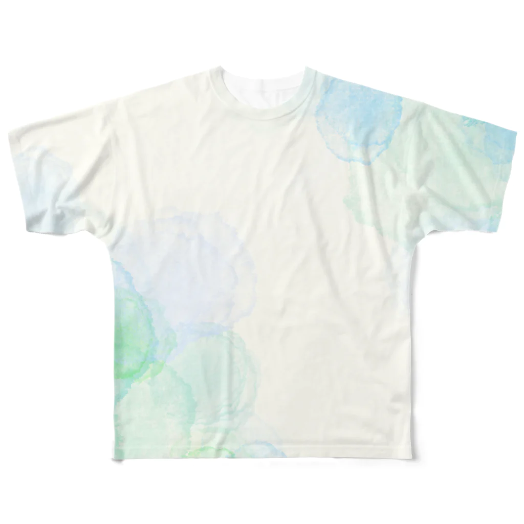 みょーのまんまるしずく【寒色】 All-Over Print T-Shirt