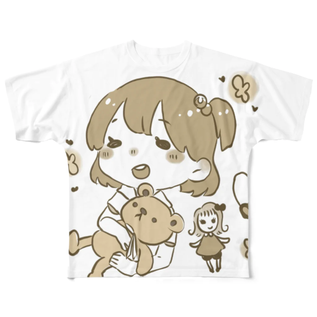 majima96の女の子 All-Over Print T-Shirt