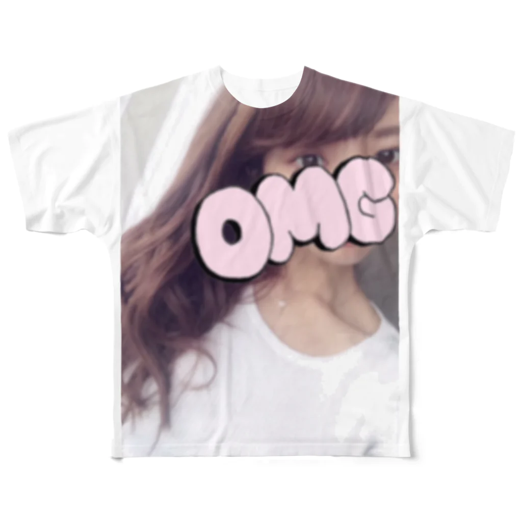 ThanKsの"OMG" フルグラフィックTシャツ