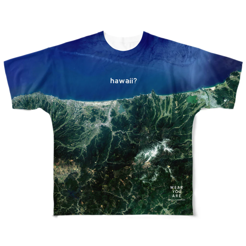 WEAR YOU AREの鳥取県 東伯郡 Tシャツ 両面 All-Over Print T-Shirt