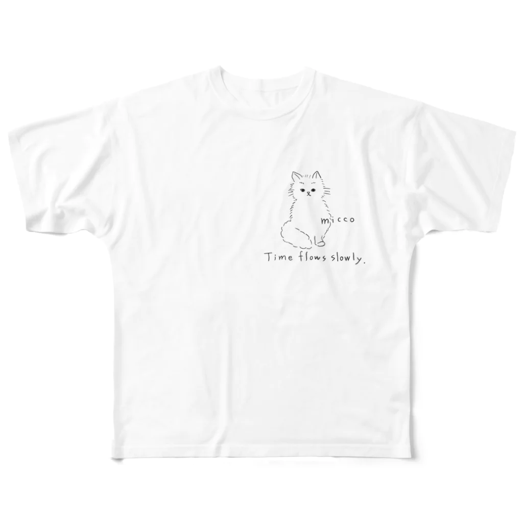 micoco_necoのグレネコおすまし All-Over Print T-Shirt