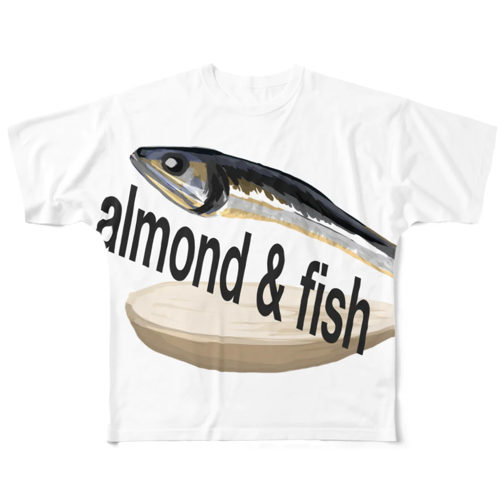 ぷにおもちSHOPのアーモンドフィッシュ All-Over Print T-Shirt