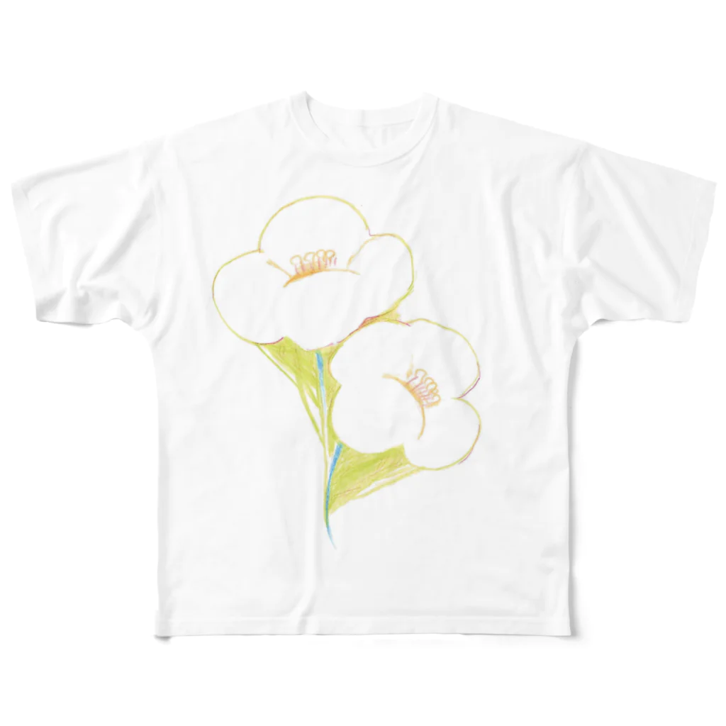 ヒャクブハルコのお花のあわせ フルグラフィックTシャツ