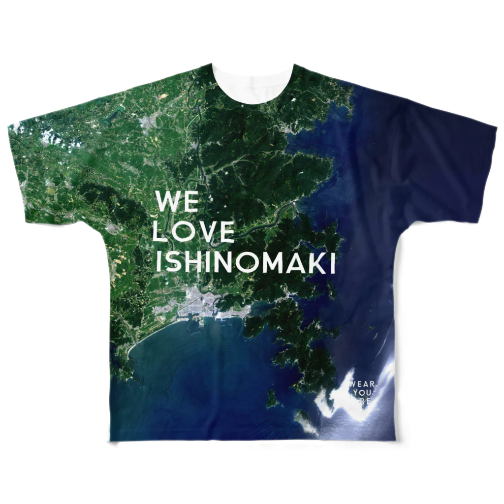 WEAR YOU AREの宮城県 石巻市 Tシャツ 両面 All-Over Print T-Shirt